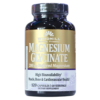 Suplemento de magnesio glicinato Windmill, botella de 120 cápsulas. Cada cápsula contiene 200 mg de magnesio tamponado, diseñado para mejorar la salud muscular, ósea y cardiovascular. Alta biodisponibilidad para una mejor absorción. Ideal para quienes buscan un apoyo nutricional efectivo.