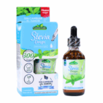 Imagen de Stevia Drops de Green Life, un edulcorante líquido sin calorías. La botella de 60 ml está acompañada por su caja, destacando que no altera el sabor de los alimentos. Ideal para endulzar bebidas y comidas de manera saludable. Contiene hasta 300 gotas de edulcorante natural, perfecto para quienes buscan alternativas bajas en calorías.