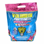 Bolsa de suplemento en polvo Volumenete Protein Elite, que contiene creatina y BCAAs. Presentación de 2000 gramos, ideal para aumentar masa muscular y mejorar el rendimiento en entrenamientos. Sabor vainilla, diseñado para atletas y personas activas que buscan potenciar su nutrición deportiva.