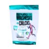 Saco de Citrato de Magnesio y Calcio, suplemento en polvo de 330 g, diseñado para mejorar la función muscular y el metabolismo energético. Ideal para quienes buscan fortalecer huesos y músculos. Contiene información sobre su uso y beneficios, destacando su importancia en la salud física.