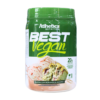 Proteína vegana Athletica Nutrition Best Vegan en envase de 900g. Este suplemento ofrece 20g de proteína por porción y está diseñado para quienes buscan una opción saludable y nutritiva. Sabor a muffin con fresa y plátano, ideal para complementar dietas veganas y vegetarianas. Perfecto para batidos, recetas de repostería o como snack post-entrenamiento.