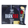 Caja de barras de proteínas DARKBAR de la marca Darkness, con sabor a crema de cacahuate. Contiene 12 unidades, cada barra está diseñada para proporcionar una fuente de proteína ideal para deportistas y personas activas. Perfecta como snack saludable para después del ejercicio o durante el día. Envase atractivo y moderno que destaca en el mercado de suplementos nutricionales.