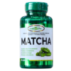 Suplemento nutricional de matcha en cápsulas, ideal para ayudar a reducir el colesterol y mejorar el metabolismo. Contiene vitamina C y antioxidantes que aumentan la energía. Envase de 90 cápsulas, perfecto para un estilo de vida saludable.