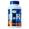 Frasco de suplemento H&R, que contiene 100 cápsulas de 350 mg cada una. Este producto está diseñado para apoyar la salud general y el bienestar. Ideal para quienes buscan mejorar su calidad de vida a través de complementos nutricionales. Fabricado por una marca reconocida en el sector de suplementos naturales.