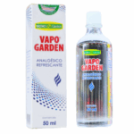 Imagen de Vapo Garden, un analgésico refrescante presentado en un envase de 50 ml. El producto se encuentra en su caja original, destacando su función para aliviar molestias y proporcionar una sensación de frescura. Ideal para el cuidado personal y el bienestar, este producto es parte de la línea Nature's Garden.