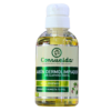 Botella de jabón dermolimpiador de la marca Consuelda, formulado con alantoína vegetal e ingredientes hidratantes. Este producto está diseñado para limpiar y humectar la piel, ideal para todo tipo de cutis. Su envase transparente permite ver el contenido, destacando su color dorado y la presentación en formato de 250 ml. Perfecto para el cuidado diario de la piel.