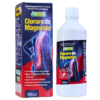 Imagen de un envase de Cloruro de Magnesio de 500 ml de la marca Nature's Pharma. El producto se presenta en una botella blanca con tapa, acompañado de su caja de cartón. El cloruro de magnesio es un suplemento alimenticio que ayuda a fortalecer el sistema inmunológico, mejorar la nutrición y purificar la sangre, además de contribuir al funcionamiento normal del sistema nervioso. Ideal para quienes buscan un aporte adicional de magnesio en su dieta