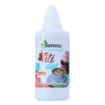 Botella de edulcorante líquido Mi Naturél Titi Diet, ideal para endulzar bebidas y postres de manera saludable. Este producto es bajo en calorías y sin azúcares añadidos, perfecto para dietas y personas que buscan opciones más saludables. El diseño de la botella facilita su uso en la cocina y en la mesa. Ideal para quienes desean disfrutar del sabor dulce sin comprometer su salud.