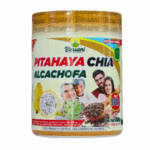 Producto de salud Blessani que combina pitahaya, chía y alcachofa en polvo instantáneo. Ideal para batidos y recetas saludables, este suplemento nutritivo aporta fibra y antioxidantes. Presentación en envase de 300 gramos, perfecto para quienes buscan mejorar su dieta de manera deliciosa y práctica.