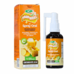Spray oral Propomiel de 50 ml, elaborado con ingredientes naturales como jengibre, propóleo, vitamina C y miel de abeja. Este producto está diseñado para fortalecer el sistema inmunológico y aliviar molestias en la garganta. Ideal para quienes buscan un remedio natural y efectivo. Presentado en un práctico envase con atomizador para facilitar su uso.