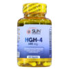 Frasco de HGH-4 de Sun Vitamins, que contiene 60 cápsulas de 688 mg. Este suplemento promueve la producción natural de la hormona de crecimiento humano y mejora el rendimiento masculino. Ideal para quienes buscan aumentar su energía y bienestar general.