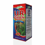 Envase de 500 ml de UR-ZHAN, un producto natural de herbolaria. La caja presenta un diseño colorido con el nombre destacado en letras grandes. Ideal para quienes buscan remedios a base de plantas para mejorar su bienestar. Contiene ingredientes naturales y está destinado a promover la salud.