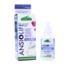 Suplemento AnsioLife Sueño de Green Life, diseñado para controlar la ansiedad y mejorar la calidad del sueño. Contiene ingredientes naturales como valeriana, toronjil, manzanilla, L-teanina, melatonina y piridoxina. Presentación en frasco de 30 ml con gotero, ideal para facilitar la dosificación. Perfecto para quienes buscan una solución natural para el insomnio y la relajación.