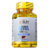 Frasco de suplementos Liver Detox de Sun Vitamins, que contiene 60 cápsulas de 588 mg cada una. Este producto está diseñado para apoyar la salud del hígado y la desintoxicación. Ideal para quienes buscan mejorar su bienestar hepático de manera natural.