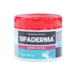 Crema facial Sifaderma de Laboratorios Sifal S.C. en envase de 60 gramos. Ideal para el cuidado de la piel, esta crema está formulada para hidratar y nutrir, mejorando la apariencia del rostro. Su presentación en frasco permite una fácil aplicación y es adecuada para todo tipo de piel.