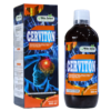 Suplemento Cerviton de Más Salud, presentado en un frasco de 500 ml. Este producto está diseñado para apoyar la salud cerebral y mejorar la función cognitiva. Ideal para quienes buscan potenciar su concentración y memoria. La caja incluye información detallada sobre sus beneficios y modo de uso.