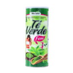 Envase de Té Verde Fem de 500 g de la marca Mis Salud, diseñado para promover la salud y el bienestar. El té verde es conocido por sus propiedades antioxidantes y beneficios para la pérdida de peso. Ideal para quienes buscan una opción saludable y natural para incorporar en su dieta diaria.