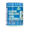 Envase de colágeno hidrolizado con ácido hialurónico de la marca Blessani. Presentación en polvo de 300 gramos con sabor a fresa. Ideal para mejorar la salud de la piel, articulaciones y cabello. Producto nutritivo que contribuye a la hidratación y elasticidad. Perfecto para quienes buscan complementar su dieta con colágeno de alta calidad.