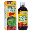 Suplemento herbal Higatshan de 500 ml, presentado en botella con etiqueta colorida. Contiene ingredientes naturales como guanábana, moringa y hierbas. Ideal para promover la salud y el bienestar. Fabricado por Más Salud, este producto es un complemento nutricional que apoya el sistema inmunológico y la energía diaria. Perfecto para quienes buscan mejorar su calidad de vida de manera natural.