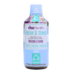 Botella de 500 ml de Relax & Sleep de VitaHealth, una infusión natural que combina manzana y canela, diseñada para promover la relajación y mejorar la calidad del sueño. Contiene ingredientes como pasiflora, valeriana y melatonina, ideales para aliviar el estrés y facilitar el descanso. Perfecta para quienes buscan un sueño reparador de manera natural.