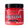 Frasco de creatina Hardcore en polvo de Internal Science, con un diseño llamativo en rojo y negro. Este suplemento de creatina monohidratada pura está diseñado para aumentar la fuerza y mejorar el rendimiento físico. Contiene 300 gramos por envase y no incluye aditivos ni azúcares añadidos. Ideal para atletas y culturistas que buscan maximizar su entrenamiento y resultados.