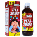 Suplemento Vita Cerebrin de Más Salud, presentado en un envase de 500 ml. Este producto está diseñado para mejorar la función cognitiva y la salud cerebral, conteniendo vitaminas esenciales como B1, B3, B6, C, D y E. Ideal para quienes buscan potenciar su memoria y concentración. La imagen muestra el frasco y su caja, destacando los beneficios de este suplemento.