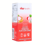 Suplemento alimenticio de VitaHealth con jengibre, rábano y ajo con zinc. Presentado en un envase de 240 ml, este producto está diseñado para apoyar el sistema inmunológico y mejorar la salud general. Ideal para quienes buscan un refuerzo natural, combina ingredientes conocidos por sus propiedades beneficiosas. Perfecto para integrar en una dieta equilibrada y saludable.