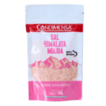 Paquete de sal Himalaya molida de la marca Condimensa, con un peso de 200 gramos. Este producto 100% natural contiene oligoelementos y es ideal para realzar el sabor de los alimentos. Su presentación en bolsa permite una fácil conservación y uso en la cocina.