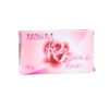 Jabón de Rosas de RCH Aroma, presentado en una caja de 90 gramos. Este producto está diseñado para ofrecer una limpieza suave y fragancia floral, ideal para el cuidado de la piel. Perfecto para quienes buscan una experiencia aromática en su rutina de higiene personal.