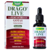 Gotas de Sangre de Drago Drago Live, presentación de 35 ml. Este producto a base de Croton lechleri está indicado para tratar úlceras gástricas y gastritis crónica. Además, posee propiedades analgésicas y antivirales. Ideal para quienes buscan soluciones naturales para mejorar la salud digestiva.