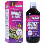 Frasco y caja del producto RPQIZT Herbal, un suplemento natural de 500 ml diseñado para ayudar a tratar rompecistes. La etiqueta destaca sus ingredientes herbales y beneficios para la salud femenina. Ideal para quienes buscan alternativas naturales para el bienestar.