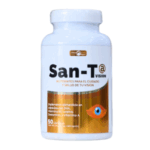 Suplemento alimenticio San-T@ Vision en cápsulas, diseñado para el cuidado y la salud visual. Contiene DHA, vitamina B2, luteína, zeaxantina y vitamina A. Presentación de 50 cápsulas, ideal para fortalecer la función ocular y mejorar la salud de los ojos.