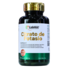 Frasco de Citrato de Potasio de Labmac, contiene 220 cápsulas de 600 mg cada una. Este suplemento ayuda al funcionamiento normal del sistema nervioso, el equilibrio de los líquidos en el cuerpo y el mantenimiento de la tensión arterial normal. Ideal para quienes buscan mejorar su salud cardiovascular y muscular.