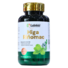 Frasco de Higa Riñomac de Labmac, un suplemento alimenticio que contiene 100 tabletas de 600 mg. Este producto está diseñado para aliviar síntomas relacionados con el hígado y el sistema hepático renal. La fórmula incluye ingredientes naturales que promueven la salud del hígado y contribuyen al bienestar general. Ideal para quienes buscan un apoyo en su salud hepática.