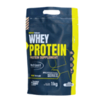 Suplemento de proteína en polvo Whey Protein de 1 kg de la serie profesional de HochSport, con sabor a chocolate, ideal para aumentar la ingesta de proteínas y mejorar el rendimiento deportivo.