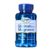 Botella de glicinato de magnesio de Quality Life, que contiene 60 cápsulas de 550 mg cada una. Suplemento nutricional ideal para mejorar la salud muscular y el bienestar general.