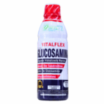 Botella de glucosamina Vitalflex, suplemento hidrolizado marino con condroitina, diseñado para el cuidado articular y la salud de las articulaciones.