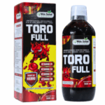 Suplemento nutricional Toro Full de Más Salud, presentado en un envase de 500 ml. Contiene vitaminas B1, B3, B6 y B9, y es reconocido como una fuente rica en hierro. Ideal para mejorar la energía y fortalecer el sistema inmunológico. Su diseño atractivo resalta sus beneficios y componentes esenciales para la salud. Perfecto para quienes buscan un impulso vitamínico en su dieta diaria.