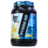Envase de proteína de suero hidrolizada Hydro HD de BPI Sports. Este producto está diseñado para una digestión rápida y una excelente absorción, ideal para la recuperación muscular. Contiene sabores como vainilla, ofreciendo una opción deliciosa para quienes buscan mejorar su rendimiento deportivo. Cada envase contiene 1.5 libras de proteína de alta calidad, perfecta para complementar una dieta activa.