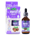Imagen de gotas de Monk Fruit de Green Life, un edulcorante natural sin calorías. El envase incluye 60 ml de producto, ideal para endulzar bebidas y comidas sin azúcar. Este edulcorante es apto para dietas cetogénicas y contiene ingredientes naturales, ofreciendo una alternativa saludable a los azúcares refinados. Perfecto para quienes buscan reducir el consumo de azúcar sin sacrificar el sabor.