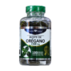 Frasco de aceite de orégano de 1500 mg, contiene 100 cápsulas blandas. Suplemento natural que apoya la salud y el bienestar. Ideal para fortalecer el sistema inmunológico y mejorar la digestión. Producto de Living Natural, reconocido por su calidad y pureza.