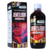Demodelador Herbal de Más Salud, frasco de 500 ml y su empaque. Suplemento líquido natural diseñado para la salud renal, con propiedades desintoxicantes y depurativas. Ideal para quienes buscan mejorar su bienestar general y apoyar la función de los riñones.