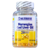 Suplemento de aceite de hígado de bacalao noruego de Nutrifit. Envase de 100 cápsulas blandas, fuente excelente de vitaminas A y D. Promueve la salud del corazón, articulaciones y cerebro. Ideal para quienes buscan mejorar su bienestar general.