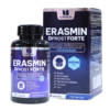 Suplemento Erasmin Dprosto Forte de La Milagrosa, diseñado para mejorar la fertilidad y reproducción masculina. Contiene 50 cápsulas de 600 mg cada una, con ingredientes como brócoli, maca negra, zinc, selenio y licopeno. Ideal para mantener niveles saludables de testosterona y apoyar la salud reproductiva. Presentación en frasco con caja.