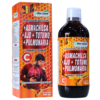 Suplemento natural Asmachilca, Ajo, Totumo y Pulmonaria de Más Salud. Botella de 500 ml diseñada para apoyar la salud respiratoria. Ideal para personas con problemas respiratorios. Contiene ingredientes naturales que promueven el bienestar. Presentación atractiva con información clara sobre sus beneficios.