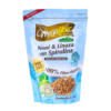 Paquete de Megafiber con Noni y Linaza con Spirulina. Producto 100% fibra dietética, con un contenido de 36% de omega-3 y omega-6. Ideal para mejorar la digestión y aumentar la ingesta de fibra en la dieta. Presentación en bolsa, fácil de almacenar y utilizar. Perfecto para añadir a batidos, yogures o recetas saludables.