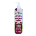Botella de shampoo familiar herbario Barukcic de 400 ml, diseñado para el control de la caída del cabello. Este producto fortalece y estimula el crecimiento capilar, formulado con ingredientes naturales como aloe vera. Ideal para toda la familia, promueve la salud del cabello y mejora su apariencia.