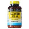 Suplemento alimenticio de calcio de 600 mg con vitamina D3 de la marca Mason Natural. Este frasco contiene 100 tabletas, diseñado para apoyar la salud ósea. Ideal para quienes buscan fortalecer sus huesos y mejorar la absorción de calcio.