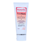 Crema relajante FreeHem de Novalife, formulada con extractos de castaña de indias, caléndula, manzanilla y hamamelis, ideal para aliviar molestias y promover la circulación. Presentación en tubo de 60 gramos, contiene plata coloidal, conocido por sus propiedades antimicrobianas. Perfecta para el cuidado diario de la piel y el bienestar.
