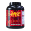 Proteína en polvo Mutant Iso Surge de 2.27 kg, sabor chocolate. Contiene 25 g de proteínas por porción, 16.3 g de aminoácidos esenciales y 5.5 g de BCAAs. Ideal para aumentar la masa muscular y mejorar la recuperación post-entrenamiento. Envase de diseño atractivo, con información nutricional clara en la etiqueta. Perfecto para deportistas y entusiastas del fitness que buscan una fuente de proteína de alta calidad